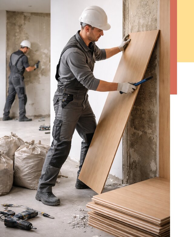 Демонтаж стеновых панелей в Глазове от 3571 руб. за м² быстро и недорого | ОТДЕЛОЧНИК-Глз