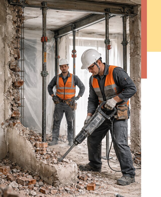 Снос несущих стен в Глазове от 10458 руб. — демонтаж несущей стены под ключ | ОТДЕЛОЧНИК-Глз