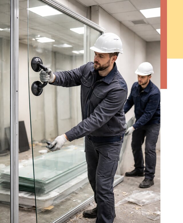 Демонтаж стеклянных перегородок в Глазове от 3265 руб. — быстро и недорого | ОТДЕЛОЧНИК-Глз