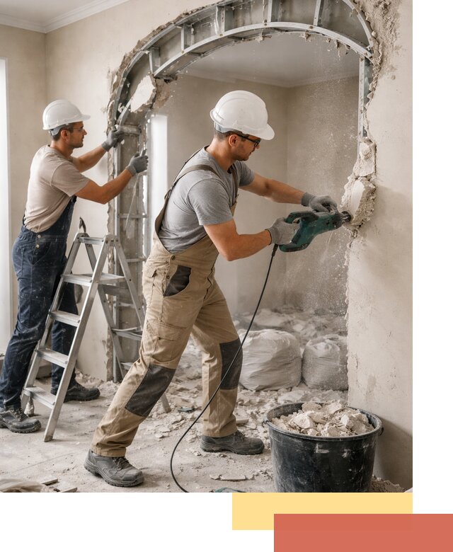 Демонтаж гипсокартонной арки в Глазове быстро и аккуратно