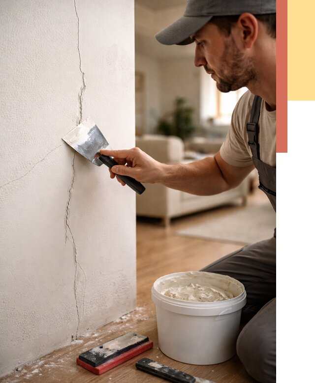 Заделка трещин и сколов в Глазове от 2500 руб. — быстро и недорого | ОТДЕЛОЧНИК-Глз