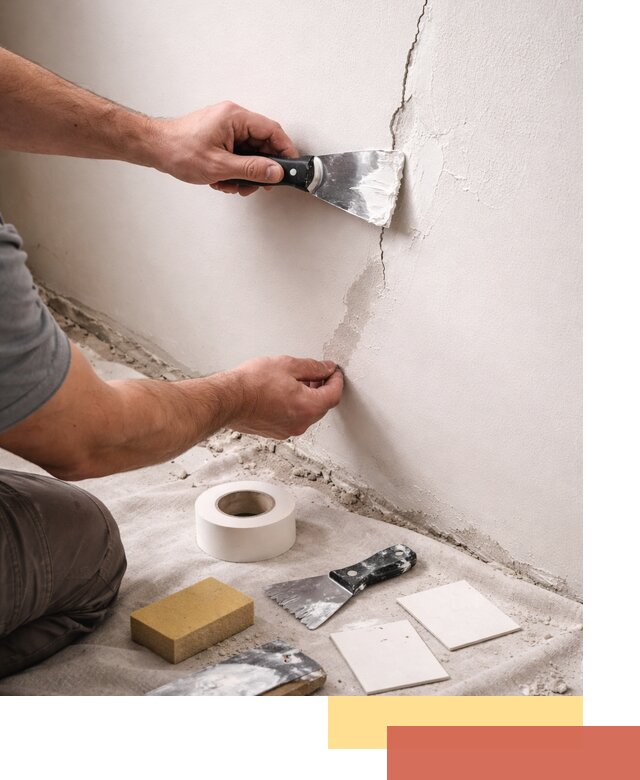 Заделка трещин и сколов в стенах и потолках в Глазове