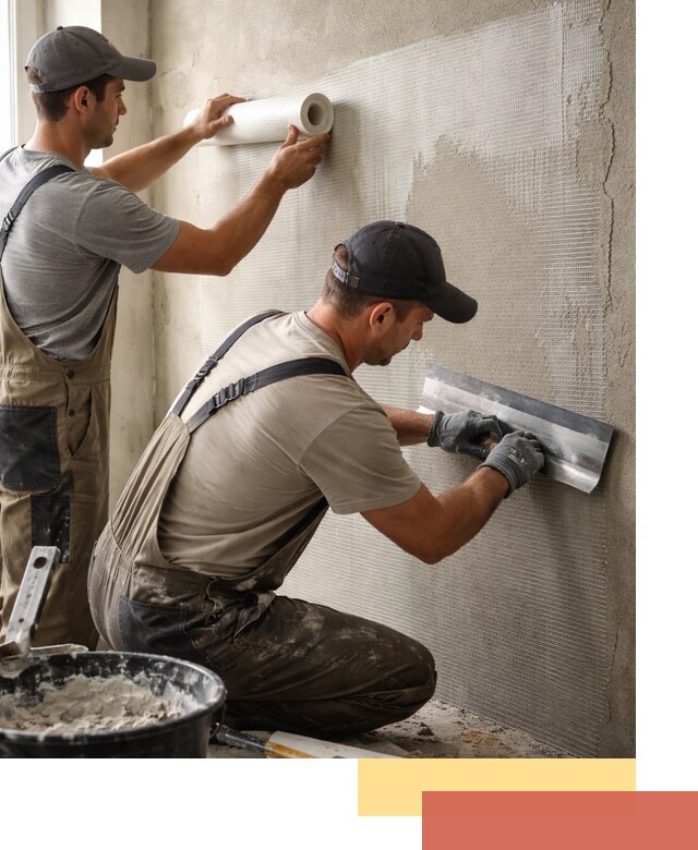 Армирование стен стеклосеткой в Глазове для прочной отделки