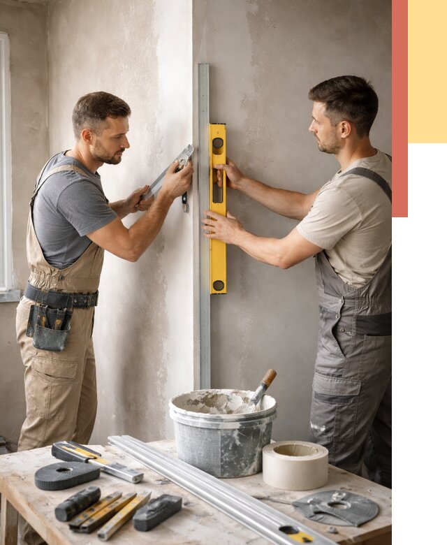 Выведение углов стен в Глазове от 1888 руб. быстро и недорого | ОТДЕЛОЧНИК-Глз