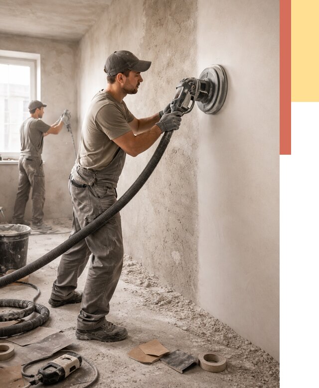 Шлифовка стен в Глазове от 1224 руб/м2 — быстро и недорого | ОТДЕЛОЧНИК-Глз