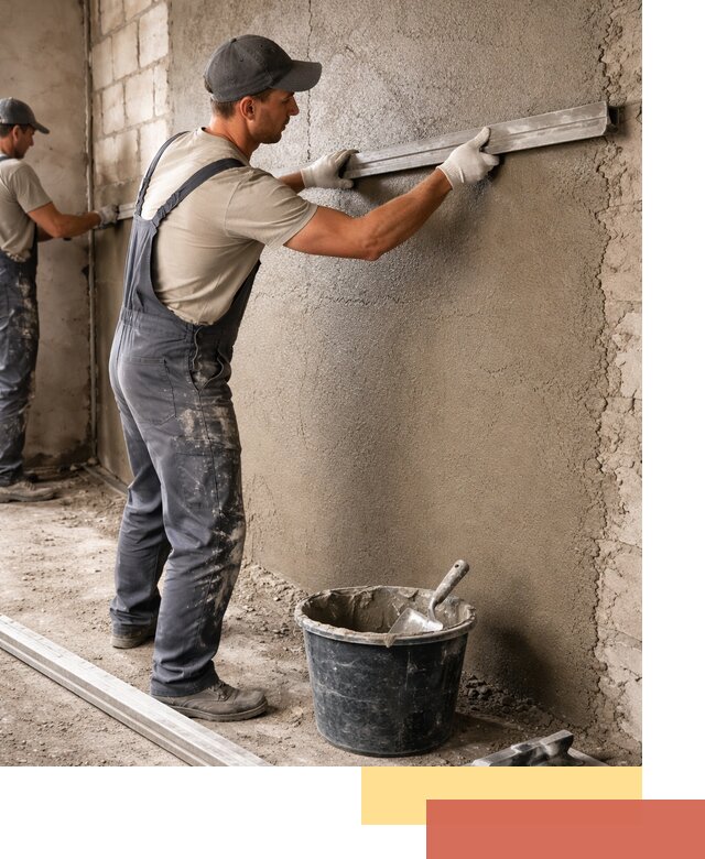 Штукатурка стен цементно-песчаная в Глазове профессионально