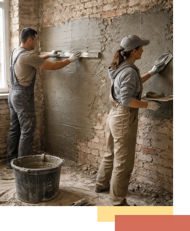 Штукатурка кирпичных стен в Глазове — качественно и надежно