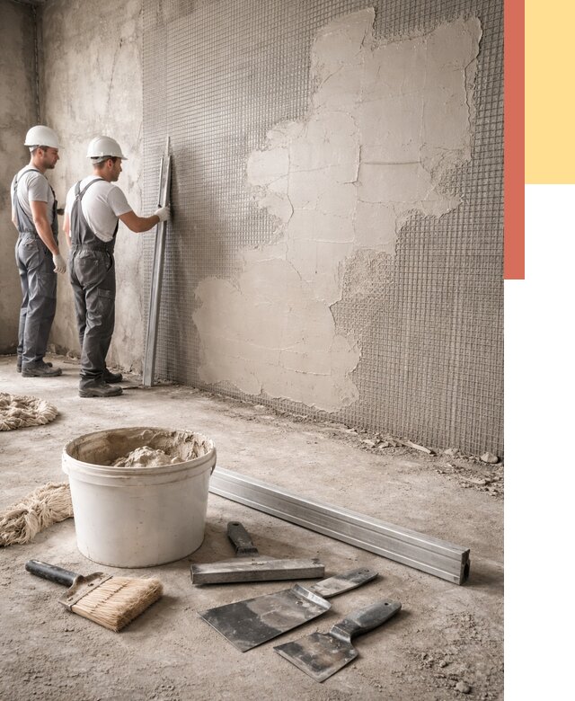 Штукатурка стен по сетке в Глазове от 5612 руб./м2 — быстро и недорого | ОТДЕЛОЧНИК-Глз