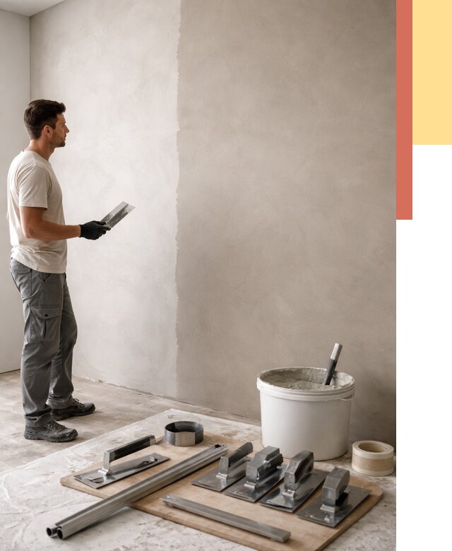 Нанесение микроцемента на стены в Глазове от 3265 руб./м2 под ключ | ОТДЕЛОЧНИК-Глз