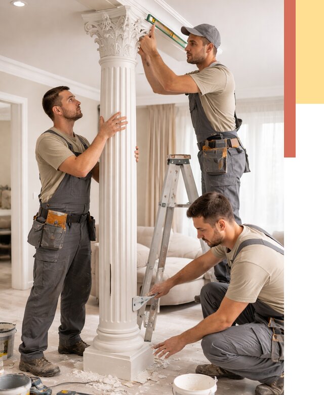 Установка декоративных колонн в Глазове от 12244 руб. под ключ | ОТДЕЛОЧНИК-Глз