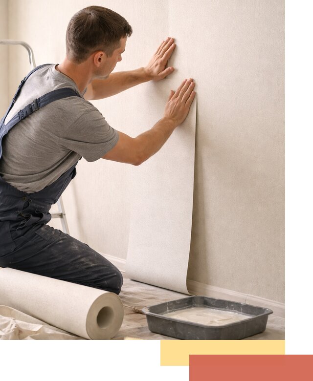 Поклейка флизелиновых обоев в Глазове качественно и быстро