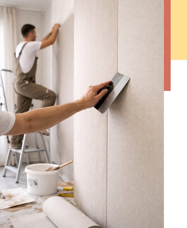 Поклейка текстильных обоев в Глазове от 4591 руб. под ключ | ОТДЕЛОЧНИК-Глз