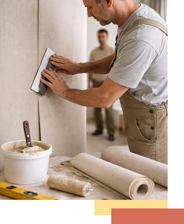 Поклейка текстильных обоев в Глазове профессионально и аккуратно