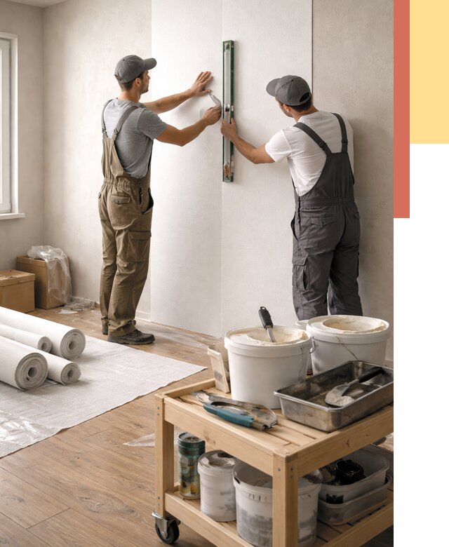 Поклейка стеклообоев в Глазове от 6632 руб. за м2 — быстро и недорого | ОТДЕЛОЧНИК-Глз