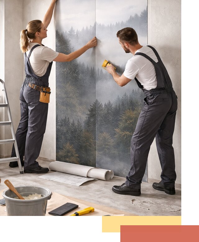 Поклейка фотообоев профессионально в Глазове под ключ