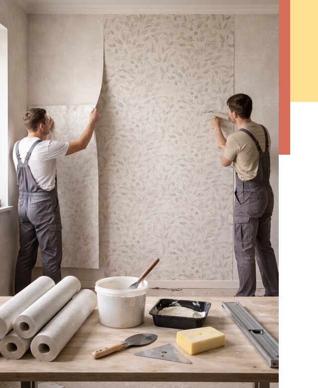 Поклейка обоев с подбором рисунка в Глазове от 3571 руб. | ОТДЕЛОЧНИК-Глз - быстро и недорого