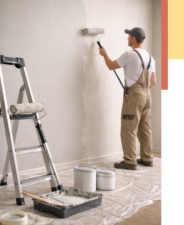 Покраска стен латексной краской в Глазове от 4591 руб. за м2 | ОТДЕЛОЧНИК-Глз