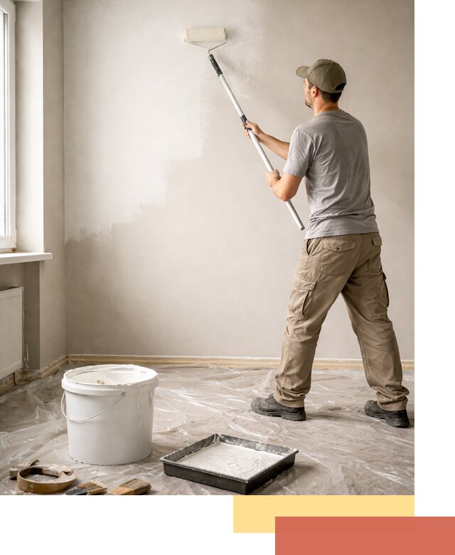 Покраска стен латексной краской в Глазове качественно и быстро