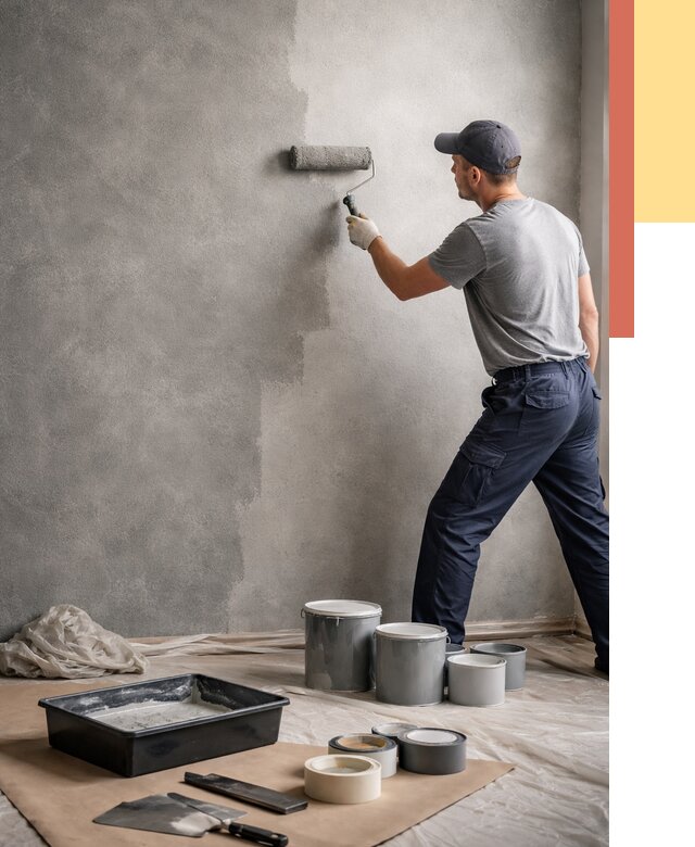 Покраска стен под бетон в Глазове от 663 руб. за м2 — быстро и недорого | ОТДЕЛОЧНИК-Глз