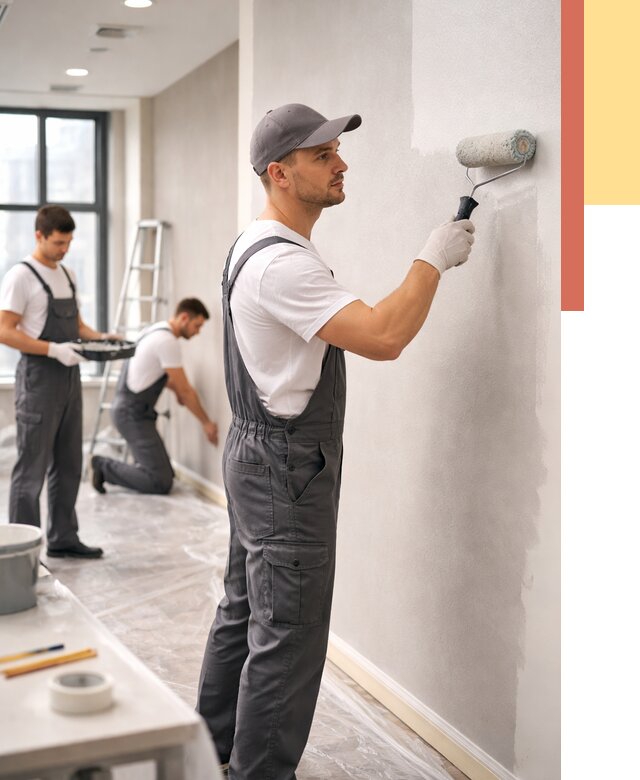 Покраска стен в офисе в Глазове от 8673 руб. — быстро и недорого | ОТДЕЛОЧНИК-Глз