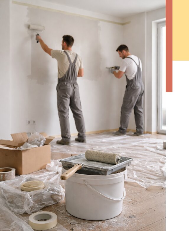 Покраска стен в квартире в Глазове от 2551 руб/м2 — быстро и недорого | ОТДЕЛОЧНИК-Глз