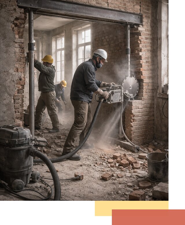 Прорезка проема в стене под дверной или оконный проем в Глазове