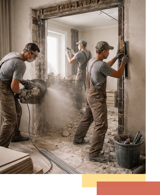 Расширение дверного проема под установку новой двери в Глазове