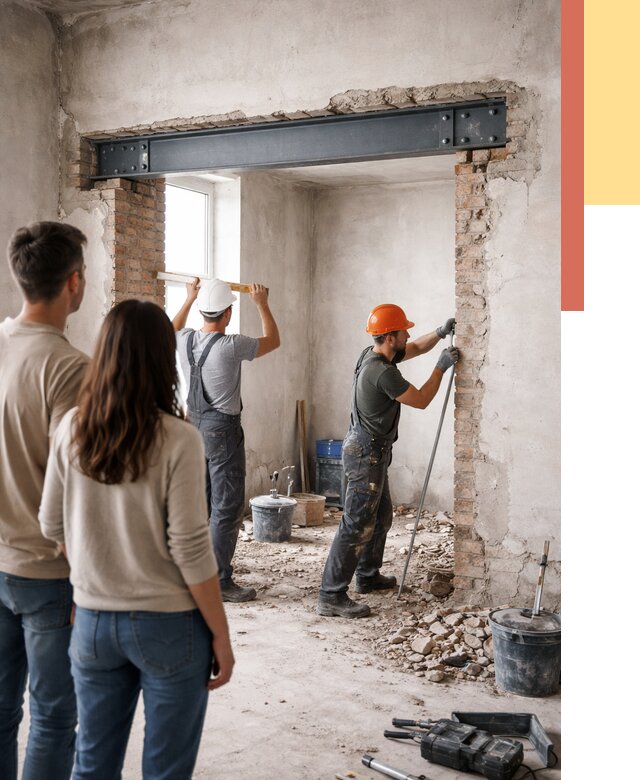 Усиление проема в стене в Глазове от 9693 руб. — усиление дверного проема металлоконструкцией | ОТДЕЛОЧНИК-Глз