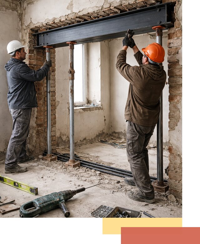 Усиление проема в стене в Глазове для расширения и безопасности