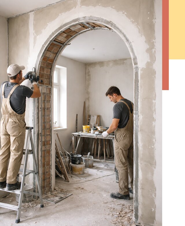 Устройство арочного проема в Глазове от 9693 руб. под ключ — быстро и недорого | ОТДЕЛОЧНИК-Глз