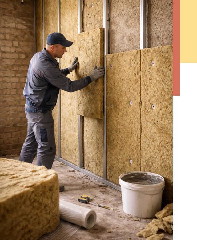 Утепление стен минватой в Глазове от 1377 руб./м2 — недорого и быстро | ОТДЕЛОЧНИК-Глз