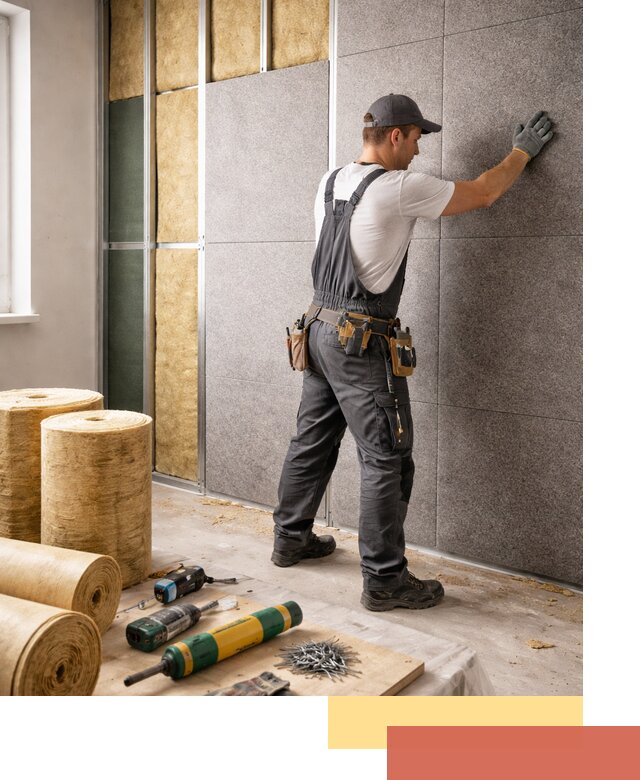 Профессиональная шумоизоляция стен в Глазове для квартиры и офиса