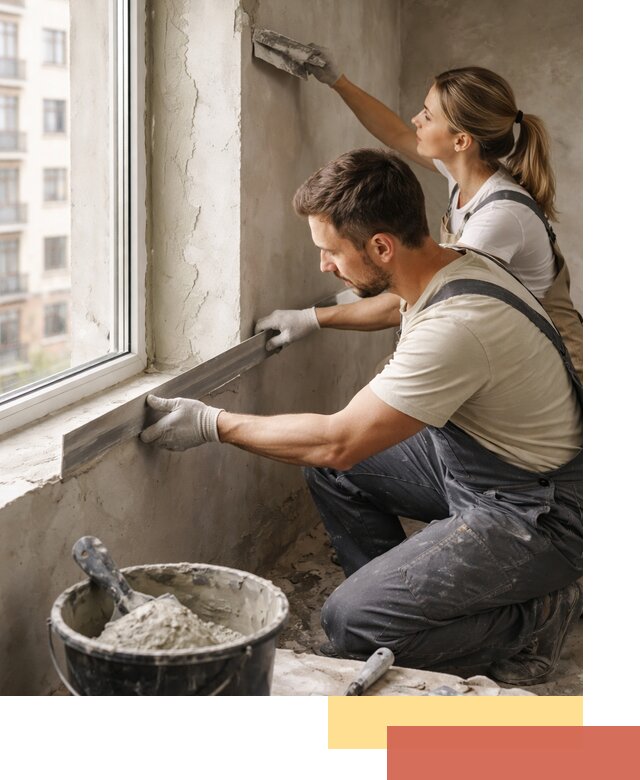 Штукатурка откосов дверей и окон профессионально в Глазове