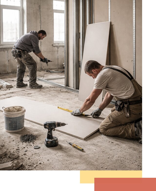 Кладка перегородок из ПГП под ключ в Глазове