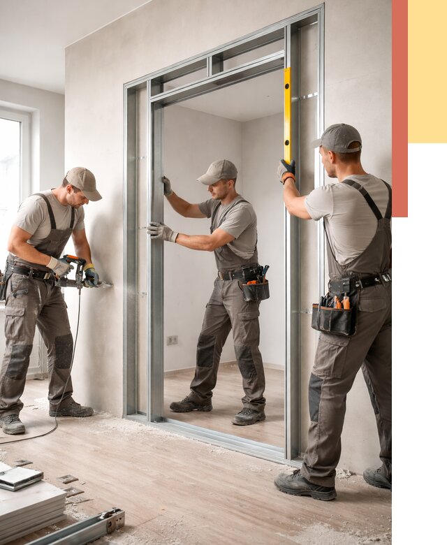 Устройство дверного проема в перегородке в Глазове от 4591 руб. под ключ | ОТДЕЛОЧНИК-Глз