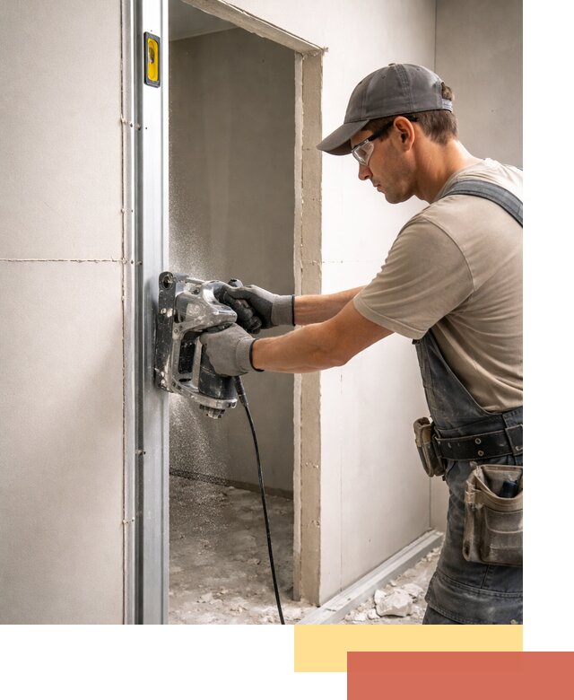 Устройство дверного проема в перегородке в Глазове