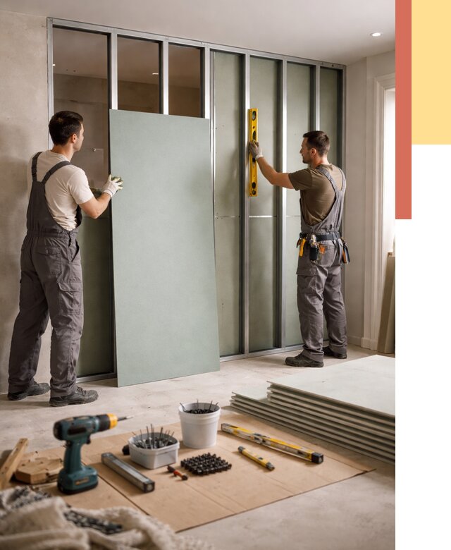 Перегородка из влагостойкого гипсокартона в Глазове от 4897 руб. — монтаж под ключ | ОТДЕЛОЧНИК-Глз