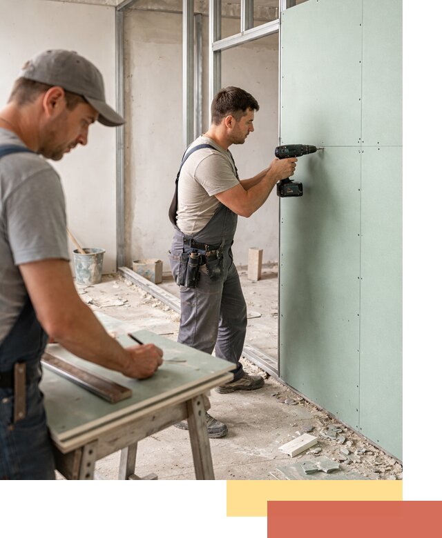 Перегородки из влагостойкого гипсокартона под ключ в Глазове