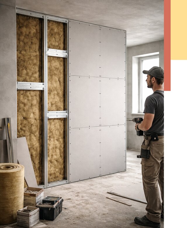 Усиленная перегородка под навеску в Глазове от 13060 руб. — монтаж под ключ | ОТДЕЛОЧНИК-Глз