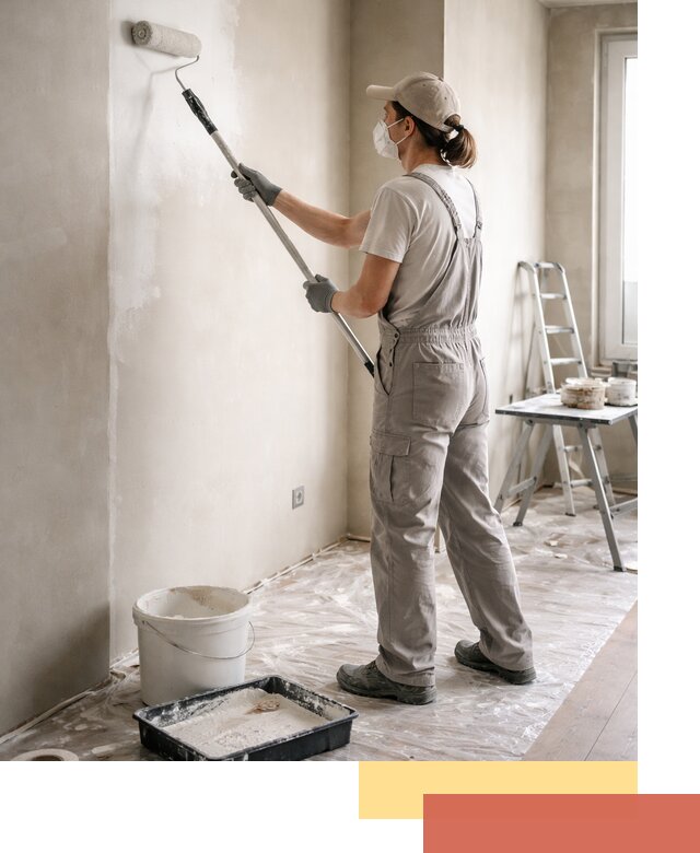 Покраска перегородок из гипсокартона в Глазове качественно и недорого