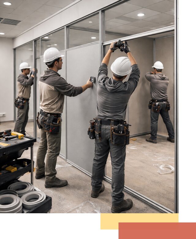 Мобильные офисные перегородки под ключ в Глазове