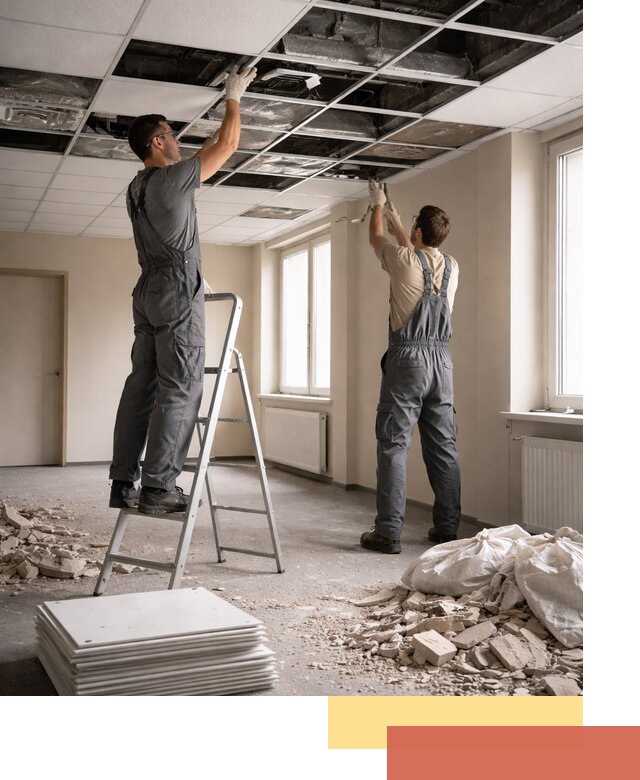 Демонтаж потолков Армстронг профессионально в Глазове