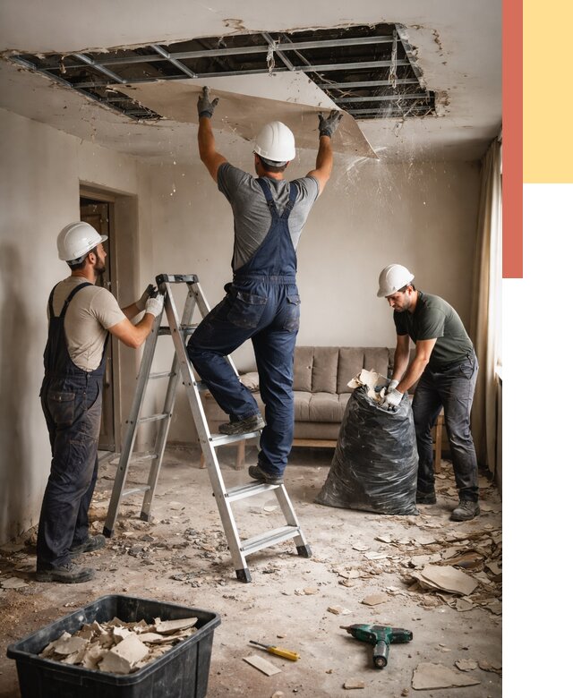 Демонтаж гипсокартонного потолка в Глазове от 429 руб. за м2 — ОТДЕЛОЧНИК-Глз