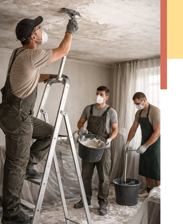 Удаление побелки с потолка в Глазове от 2551 руб. быстро и недорого | ОТДЕЛОЧНИК-Глз