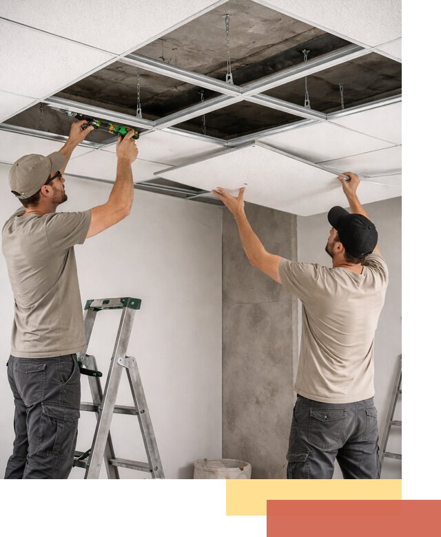 Монтаж потолка Армстронг под ключ в Глазове