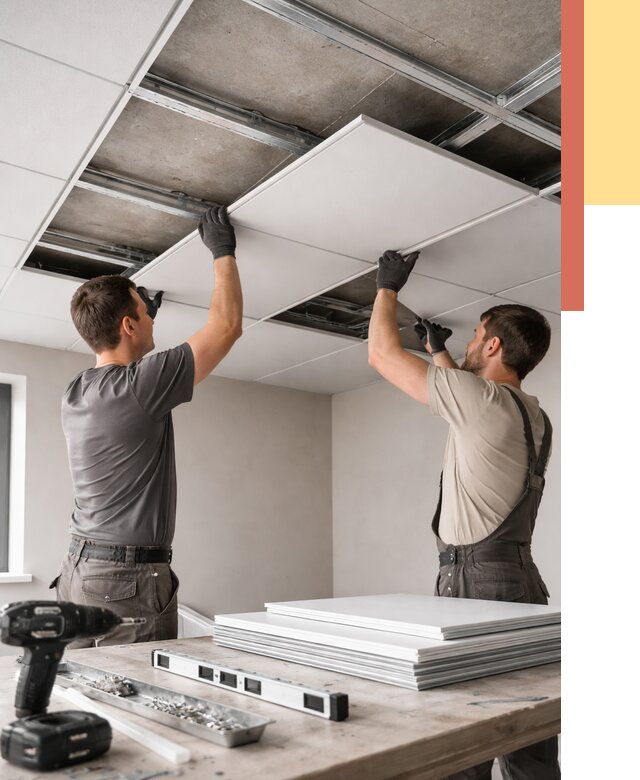 Монтаж кассетного потолка в Глазове от 4591 руб/м2 — установка и сборка | ОТДЕЛОЧНИК-Глз