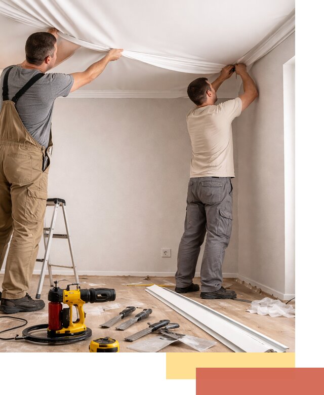 Монтаж ПВХ натяжного потолка в Глазове качественно и быстро