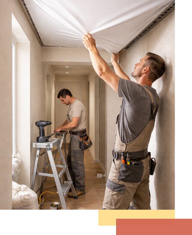 Монтаж натяжного потолка в прихожей в Глазове