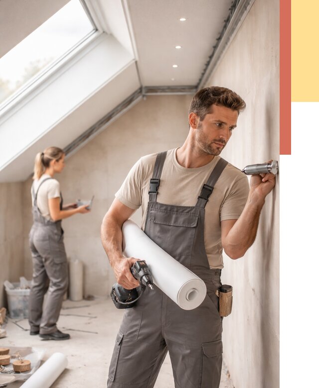 Монтаж натяжного потолка на мансарде в Глазове от 3571 руб. | ОТДЕЛОЧНИК-Глз