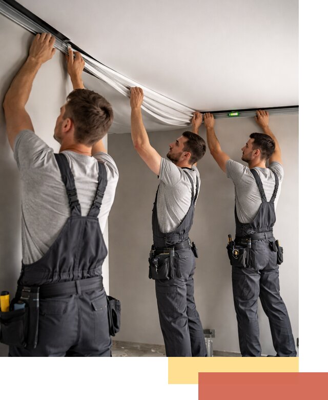 Теневые натяжные потолки в Глазове: монтаж и отделка быстро и качественно